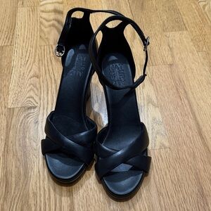 Naturalizer Black Cross-Strap Heels